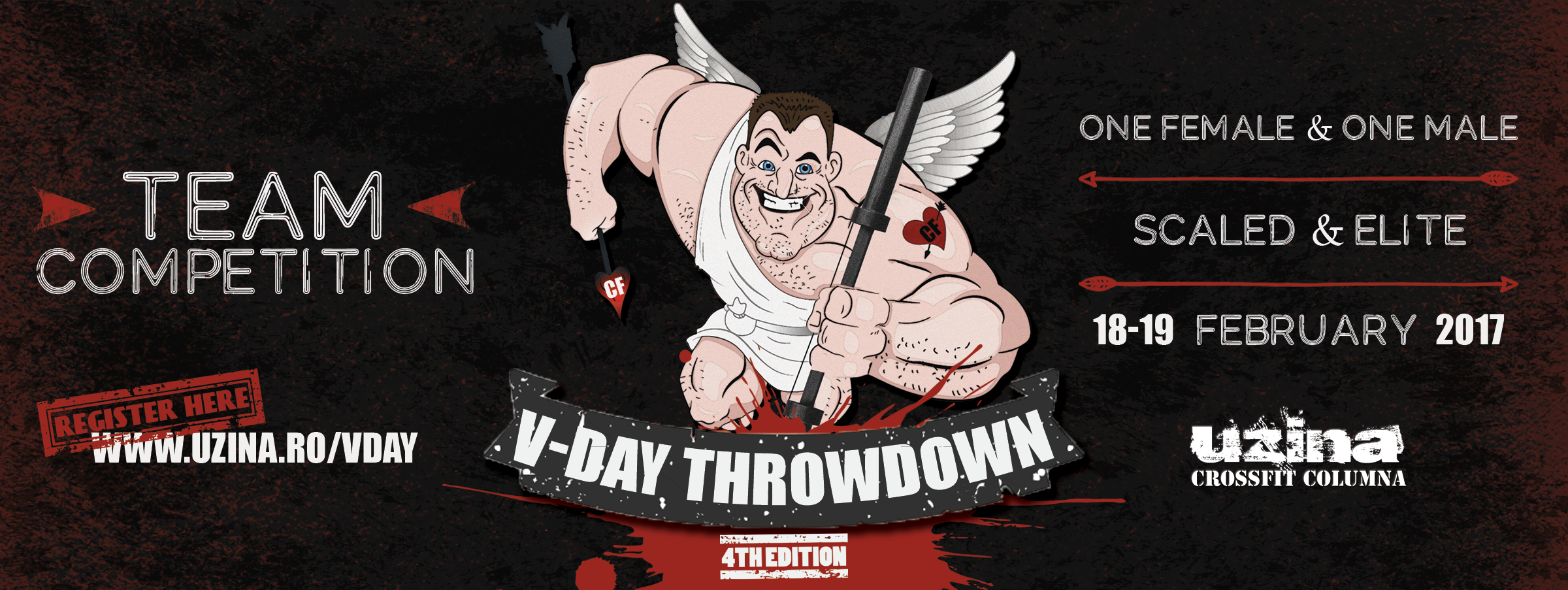 Banner Concurs de CrossFit la Uzina: V-Day Throwdown 2017 - editia a 4a