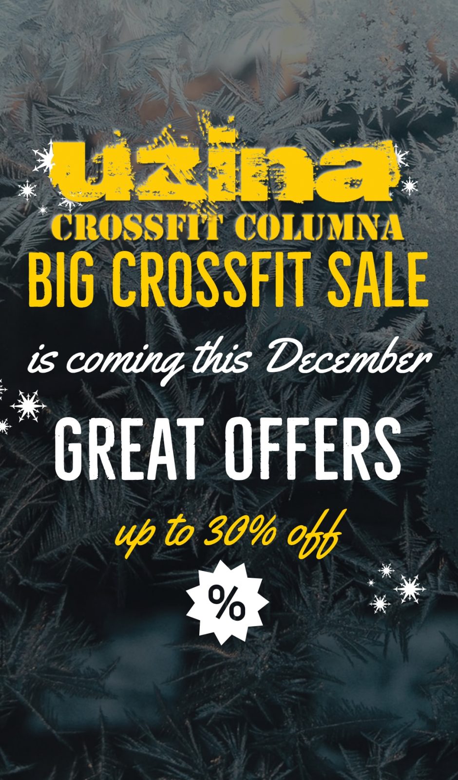 Reduceri la abonamentele CrossFit - doar in luna decembrie la Uzina | CrossFit Columna